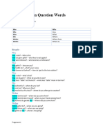 De Basic German Question Words