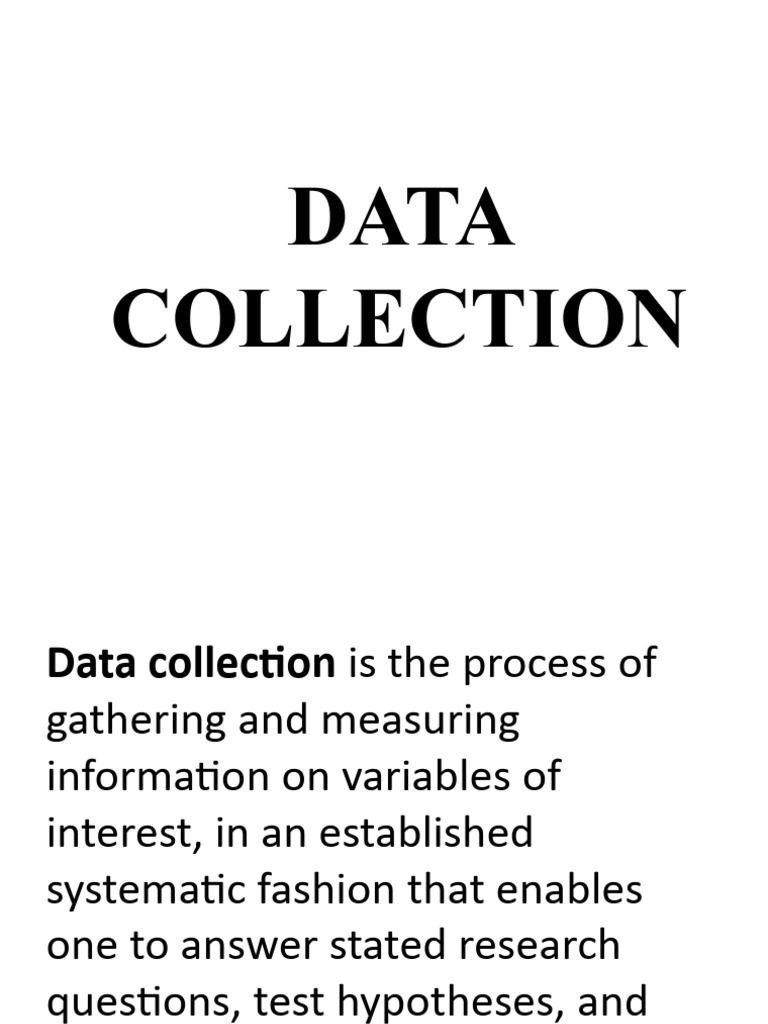 Quantitative Data Collection Methods | PDF | Survey Methodology ...