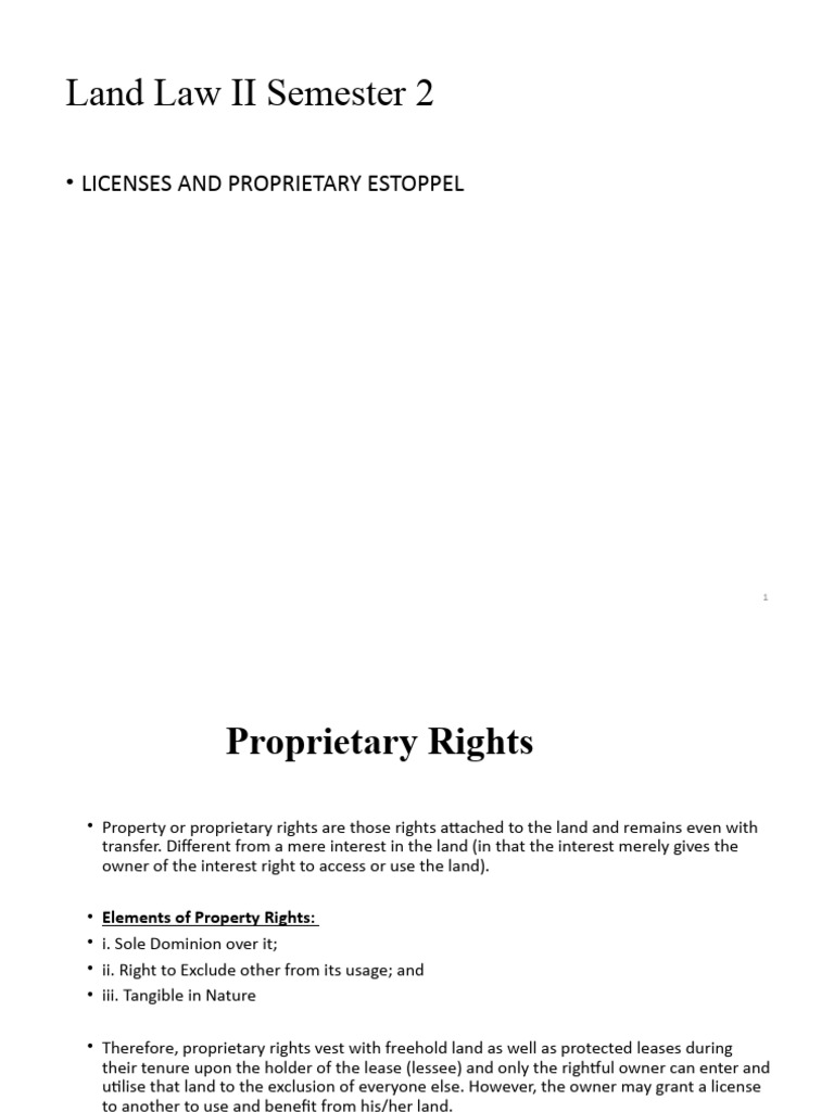 Types of Licences in Land Law | PDF | License | Lease