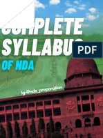 Complete Syllabus of NDA