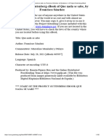 Que Nada Se Sabe, by Francisco Sánchez El Escéptico - A Project Gutenberg Ebook