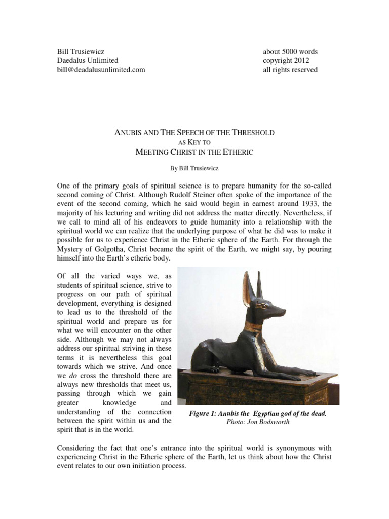 The Speech of The Threshold As Key To Me PDF Resurrection Of Jesus