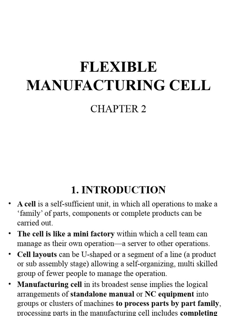 Chapter 2 Flexible Manufacturing Cell | PDF | Automation | Machines