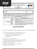 Ficha de trabalho sobre agentes patogénicos