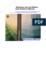 Dynamic Business Law 3rd Edition Kubasek Solutions Manual