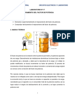 Lab 17 - Mejoramiento Del Factor de Potencia Electrica