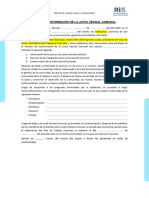 Acta de Conformación de La Junta Vecinal Comunal