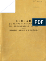 Glosar Termeni Expresii Documentele Latine Istoria Medie 1965