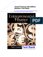 Entrepreneurial Finance 6th Edition Adelman Test Bank