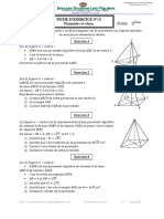 Fiche D'exercice N°14 3eme Pyramides Et Cônes