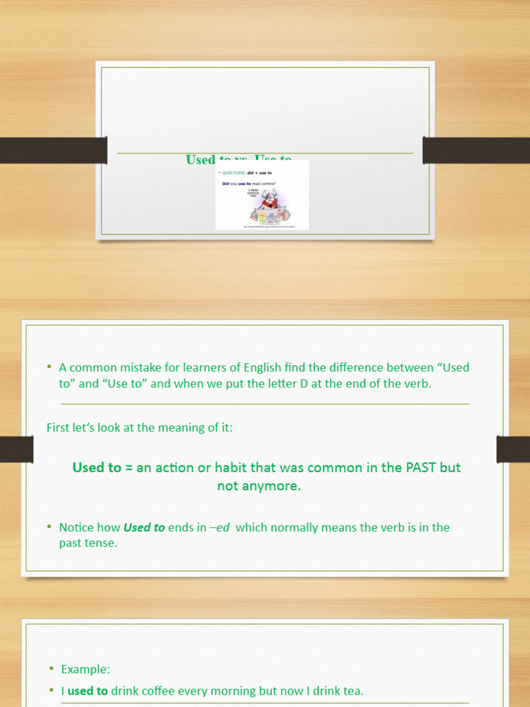 Used To Vs Use To 3 | PDF