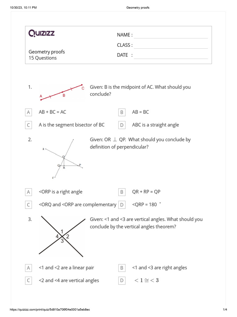 Geometry Proofs PDF Geometry Elementary Geometry