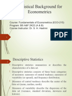 Chap 02 Statisitcal Background For Econometrics