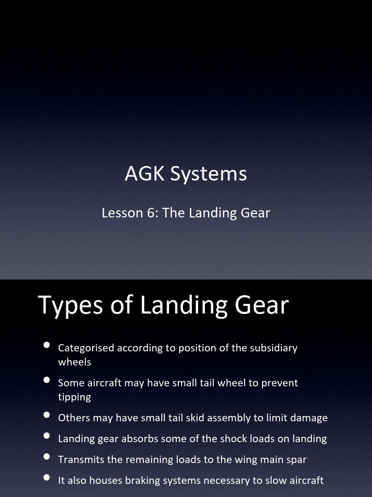 Systems 6 Landing Gear S21 Pdf Pdf Landing Gear Steering