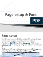 1-8-Page Setup & Font