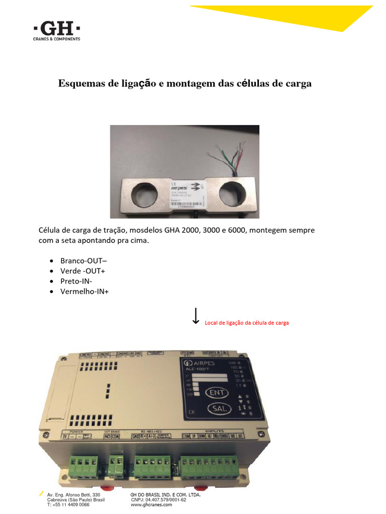 Esquema De Ligação Células De Carga Pdf