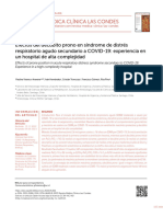 Efectos Del Decúbito Prono en Síndrome de Distrés Respiratorio Agudo Secundario A COVID-19 Experiencia en Un Hospital de Alta Complejidad