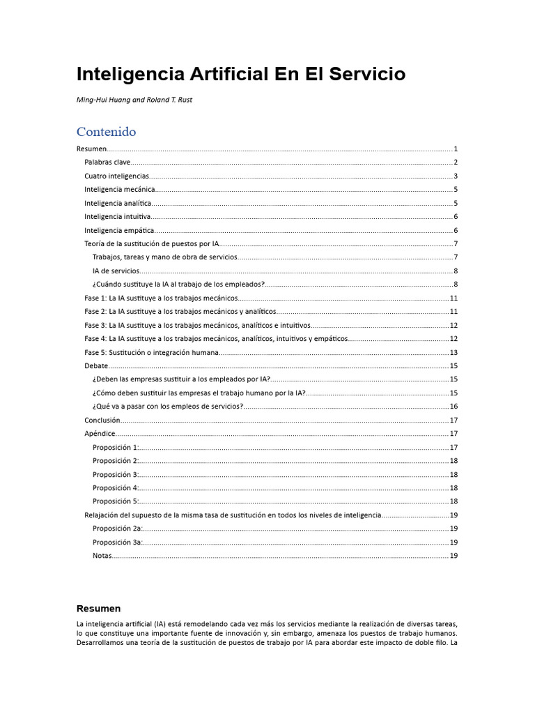 Inteligencia Artificial en El Servicio | Descargar gratis PDF ...