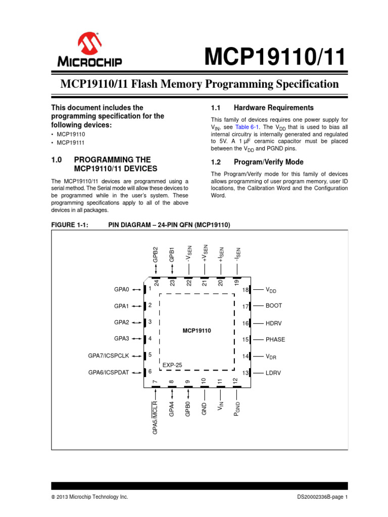 MCP19111 Flash Programming Memory | PDF | Computer Engineering | Computing