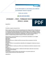 ATIVIDADE 1 - FSCE - FORMAÇÃO SOCIOCULTURAL E ÉTICA II - 54/2023