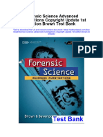 Forensic Science Advanced Investigations Copyright Update 1st Edition Brown Test Bank