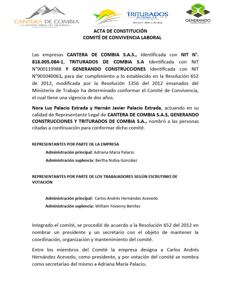 Acta de Cocolab 2022-2024 | PDF | Finanzas y dinero