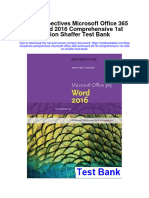 New Perspectives Microsoft Office 365 and Word 2016 Comprehensive 1st Edition Shaffer Test Bank