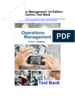 Operations Management 1st Edition Cachon Test Bank