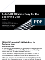 Class Presentation CES500757 AutoCAD 3D Made Easy For The Beginning User