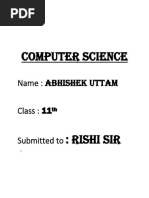 Class 11 Computer Science Project ISC Board