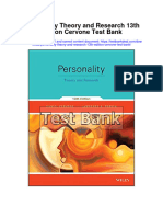 Personality Theory and Research 13th Edition Cervone Test Bank