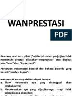 WANPRESTASI Perjanjian