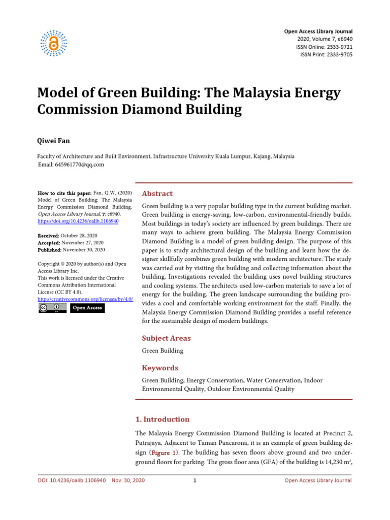 Model of Green Building The Malaysia Energy Commis | PDF | Green ...