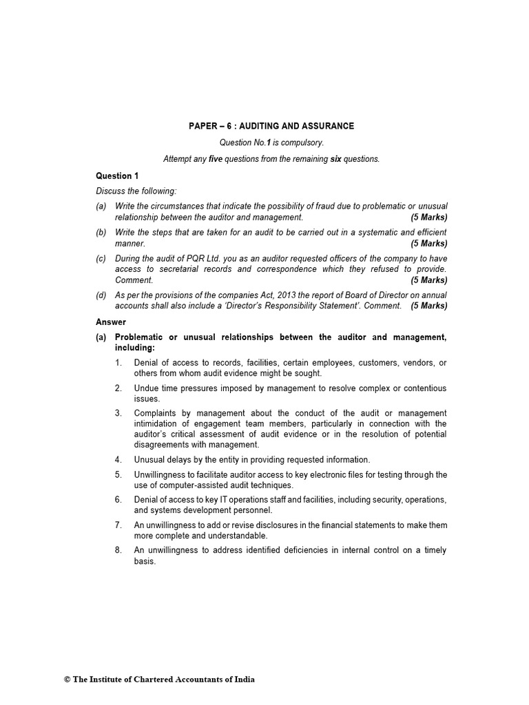 Auditing and Assurance Exam Paper | PDF | Audit | Financial Audit