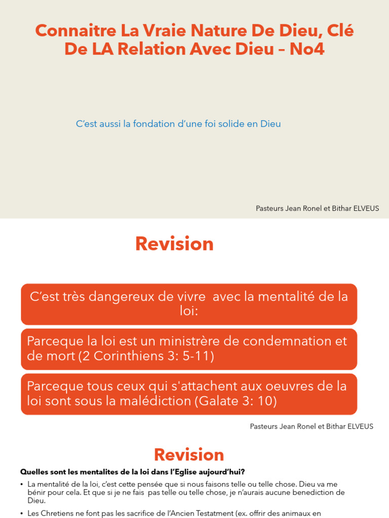 Comprendre la Mentalité de la Loi en Christ | PDF | David | Livre de la ...