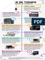 Infografía Cronología Línea de Tiempo Doodle A Mano Colorido Blanco