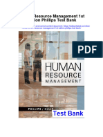 Human Resource Management 1st Edition Phillips Test Bank