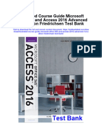 Illustrated Course Guide Microsoft Office 365 and Access 2016 Advanced 1st Edition Friedrichsen Test Bank