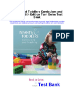 Infants and Toddlers Curriculum and Teaching 8th Edition Terri Swim Test Bank