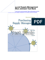 Purchasing and Supply Management 14th Edition Johnson Test Bank