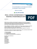 Prova - Estudo Contemporâneo E Transversal: Indústria E Transformação Digital - 54/2023