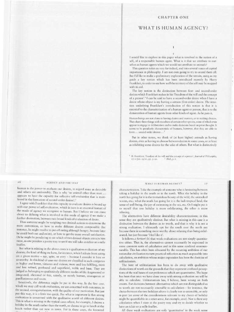 Taylor What Is Human Agency | PDF