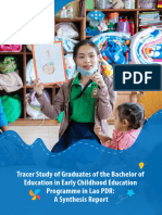 Tracer Study of Graduates of The Bachelor of Education in Early Childhood Education Programme in Lao PDR: A Synthesis Report
