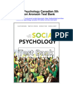 Social Psychology Canadian 5th Edition Aronson Test Bank