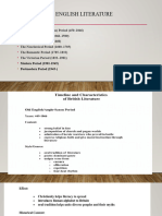 Timeline of British Literature