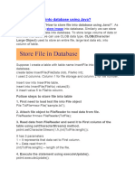 How To Store File Into Database Using Java
