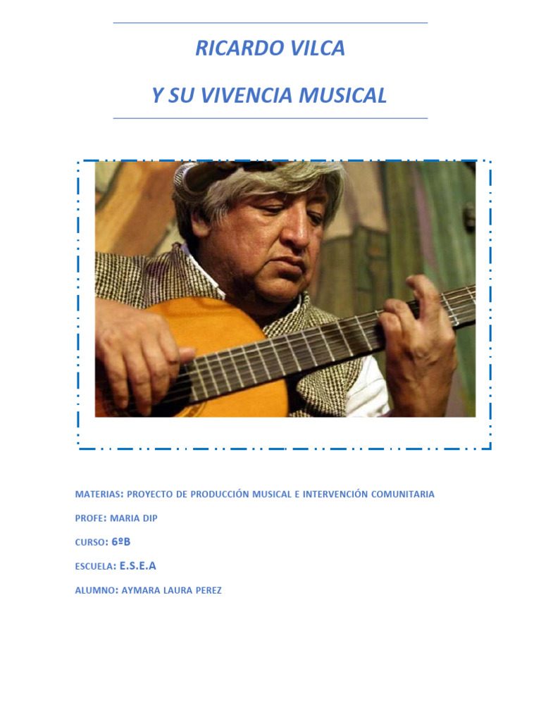Ricardo Vilca: Legado Musical Jujeño | PDF | Las artes escénicas