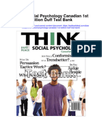 Think Social Psychology Canadian 1st Edition Duff Test Bank