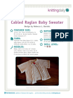Cabled Raglan Baby Sweater PDF