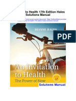 Invitation To Health 17th Edition Hales Solutions Manual